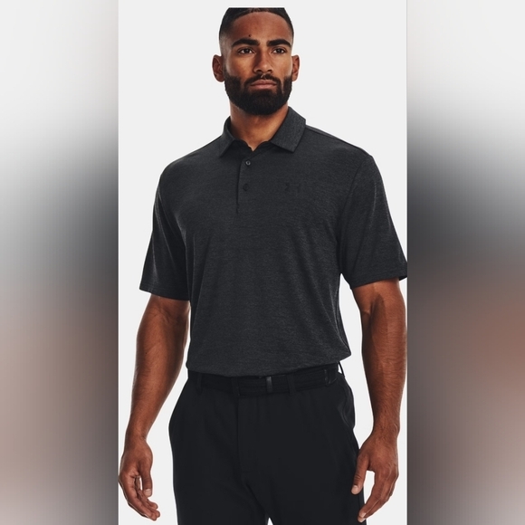 Men's Under Armour Playoff 3.0 Polo, Black/Jet Gray, Size Small, NWT - Picture 1 of 11